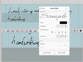 Notes Plus Ink customisation options